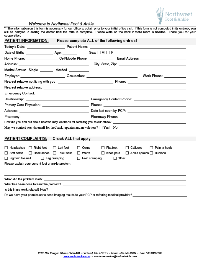 Patient Intake Form